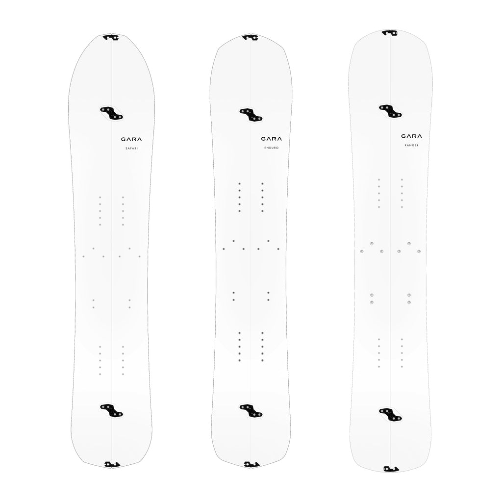 Gara splitboards shapes